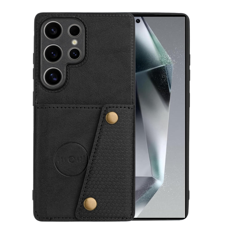 Double Buckle Card Slots Magnetic Phone Case, For Samsung Galaxy S25 Edge 5G, For Samsung Galaxy S25 5G, For Samsung Galaxy S25+ 5G, For Samsung Galaxy S25 Ultra 5G