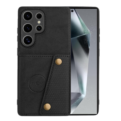 Double Buckle Card Slots Magnetic Phone Case, For Samsung Galaxy S25 Edge 5G, For Samsung Galaxy S25 5G, For Samsung Galaxy S25+ 5G, For Samsung Galaxy S25 Ultra 5G