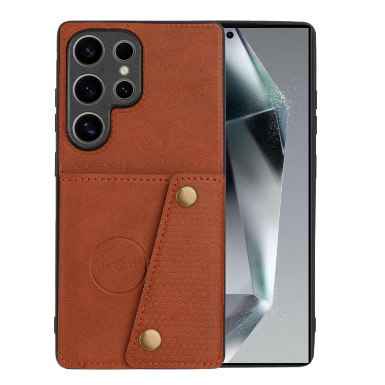 Double Buckle Card Slots Magnetic Phone Case, For Samsung Galaxy S25 Edge 5G, For Samsung Galaxy S25 5G, For Samsung Galaxy S25+ 5G, For Samsung Galaxy S25 Ultra 5G