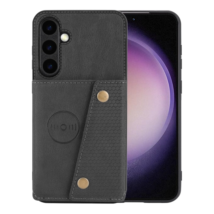 Double Buckle Card Slots Magnetic Phone Case, For Samsung Galaxy S25 Edge 5G, For Samsung Galaxy S25 5G, For Samsung Galaxy S25+ 5G, For Samsung Galaxy S25 Ultra 5G