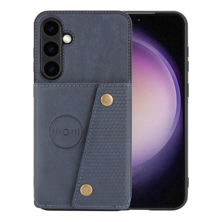 Double Buckle Card Slots Magnetic Phone Case, For Samsung Galaxy S25 Edge 5G, For Samsung Galaxy S25 5G, For Samsung Galaxy S25+ 5G, For Samsung Galaxy S25 Ultra 5G