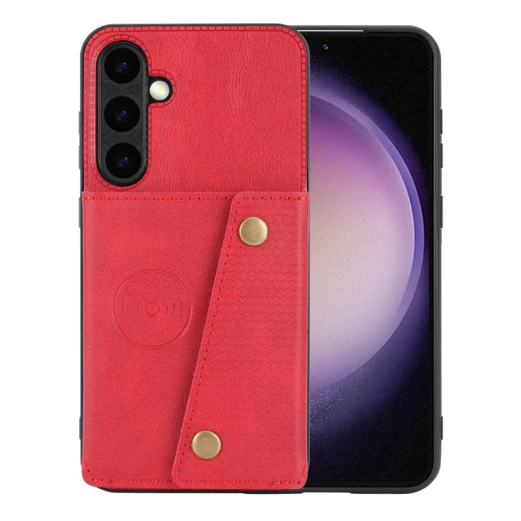 Double Buckle Card Slots Magnetic Phone Case, For Samsung Galaxy S25 Edge 5G, For Samsung Galaxy S25 5G, For Samsung Galaxy S25+ 5G, For Samsung Galaxy S25 Ultra 5G