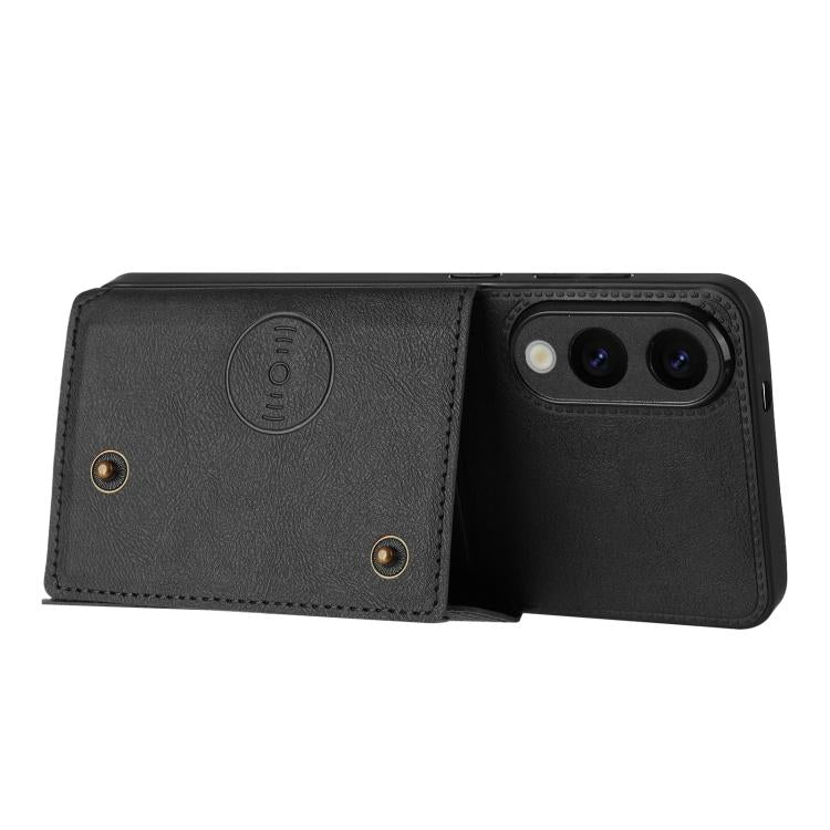 Double Buckle Card Slots Magnetic Phone Case, For Samsung Galaxy S25 Edge 5G, For Samsung Galaxy S25 5G, For Samsung Galaxy S25+ 5G, For Samsung Galaxy S25 Ultra 5G