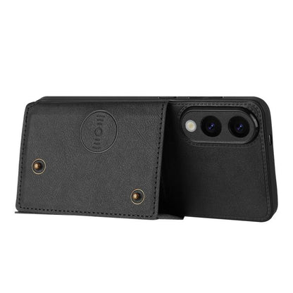Double Buckle Card Slots Magnetic Phone Case, For Samsung Galaxy S25 Edge 5G, For Samsung Galaxy S25 5G, For Samsung Galaxy S25+ 5G, For Samsung Galaxy S25 Ultra 5G