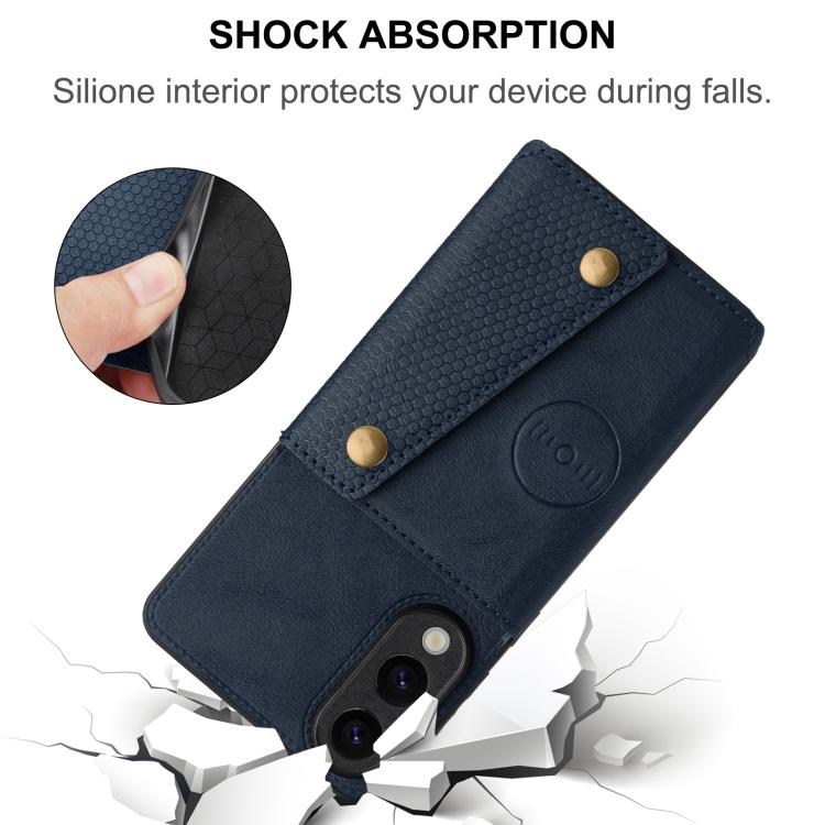 Double Buckle Card Slots Magnetic Phone Case, For Samsung Galaxy S25 Edge 5G, For Samsung Galaxy S25 5G, For Samsung Galaxy S25+ 5G, For Samsung Galaxy S25 Ultra 5G