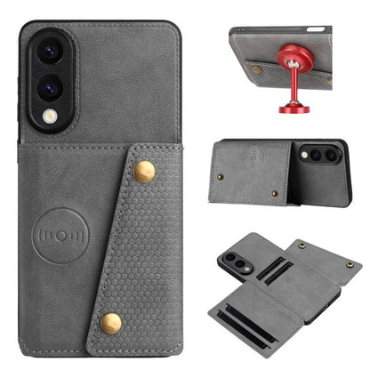 Double Buckle Card Slots Magnetic Phone Case, For Samsung Galaxy S25 Edge 5G, For Samsung Galaxy S25 5G, For Samsung Galaxy S25+ 5G, For Samsung Galaxy S25 Ultra 5G
