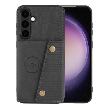 Double Buckle Card Slots Magnetic Phone Case, For Samsung Galaxy S26+ 5G, For Samsung Galaxy S26 Ultra 5G, For Samsung Galaxy S26 5G, For Samsung Galaxy S25 FE 5G