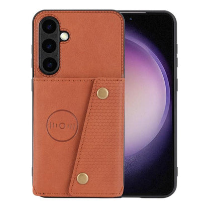 Double Buckle Card Slots Magnetic Phone Case, For Samsung Galaxy S26+ 5G, For Samsung Galaxy S26 Ultra 5G, For Samsung Galaxy S26 5G, For Samsung Galaxy S25 FE 5G
