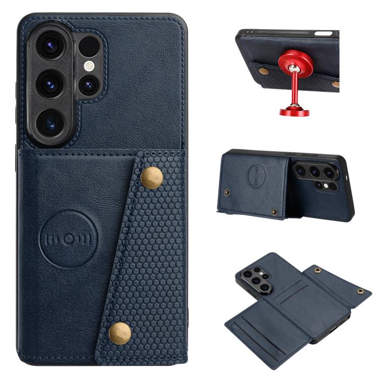 Double Buckle Card Slots Magnetic Phone Case, For Samsung Galaxy S26+ 5G, For Samsung Galaxy S26 Ultra 5G, For Samsung Galaxy S26 5G, For Samsung Galaxy S25 FE 5G
