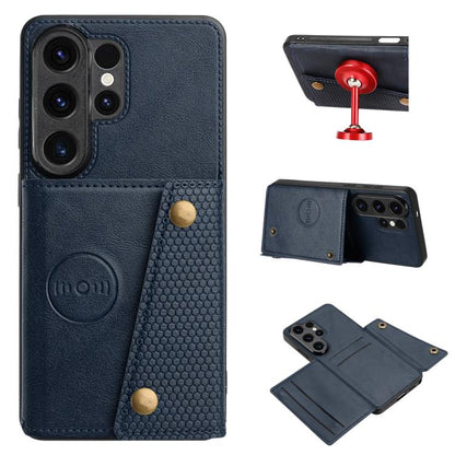 Double Buckle Card Slots Magnetic Phone Case, For Samsung Galaxy S26+ 5G, For Samsung Galaxy S26 Ultra 5G, For Samsung Galaxy S26 5G, For Samsung Galaxy S25 FE 5G