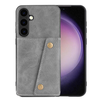 Double Buckle Card Slots Magnetic Phone Case, For Samsung Galaxy S26+ 5G, For Samsung Galaxy S26 Ultra 5G, For Samsung Galaxy S26 5G, For Samsung Galaxy S25 FE 5G