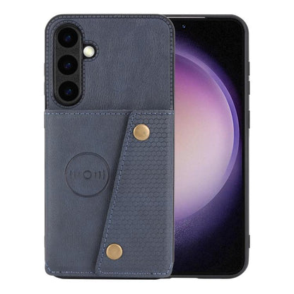 Double Buckle Card Slots Magnetic Phone Case, For Samsung Galaxy S26+ 5G, For Samsung Galaxy S26 Ultra 5G, For Samsung Galaxy S26 5G, For Samsung Galaxy S25 FE 5G