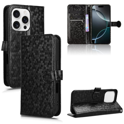 Honeycomb Dot Texture Leather Phone Case, For iPhone 16e, For iPhone 16 Pro Max, For iPhone 16 Pro, For iPhone 16 Plus
