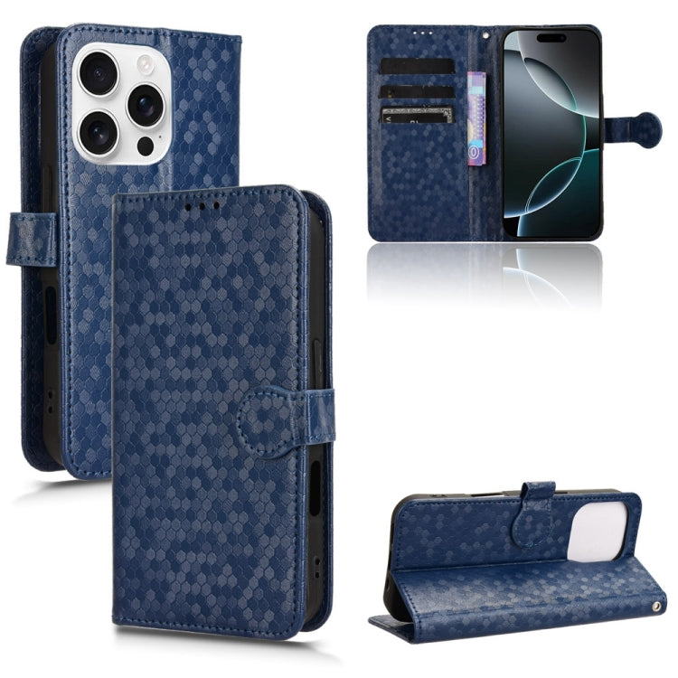 Honeycomb Dot Texture Leather Phone Case, For iPhone Air, For iPhone 16 Pro Max, For iPhone 16 Pro, For iPhone 16 Plus
