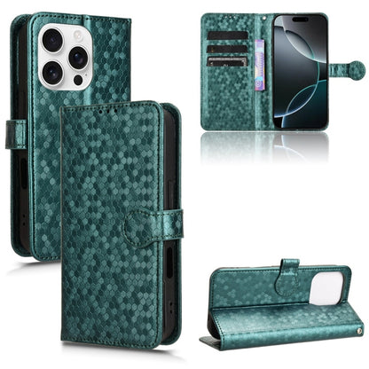 Honeycomb Dot Texture Leather Phone Case, For iPhone 16e, For iPhone 16 Pro Max, For iPhone 16 Pro, For iPhone 16 Plus