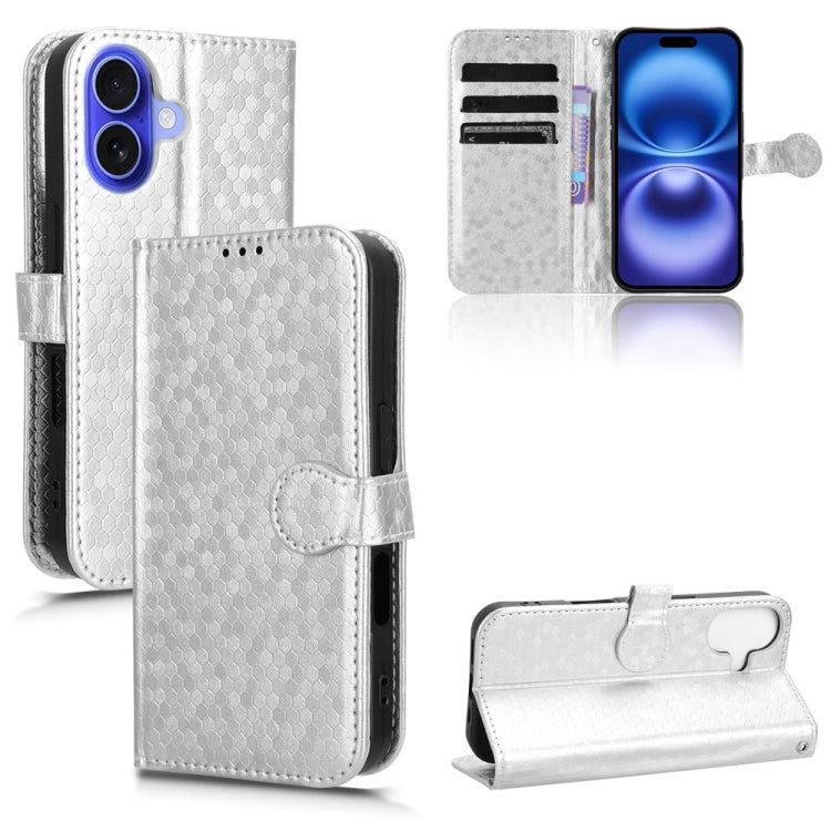 Honeycomb Dot Texture Leather Phone Case, For iPhone Air, For iPhone 16 Pro Max, For iPhone 16 Pro, For iPhone 16 Plus