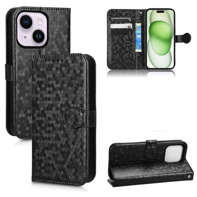 Honeycomb Dot Texture Leather Phone Case, For iPhone 16, For iPhone 15 Pro Max, For iPhone 15 Pro, For iPhone 15 Plus