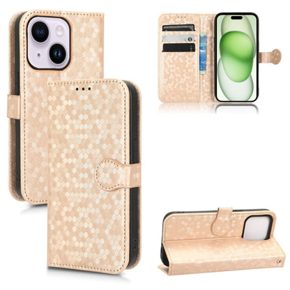 Honeycomb Dot Texture Leather Phone Case, For iPhone 16, For iPhone 15 Pro Max, For iPhone 15 Pro, For iPhone 15 Plus