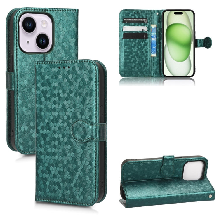 Honeycomb Dot Texture Leather Phone Case, For iPhone 16, For iPhone 15 Pro Max, For iPhone 15 Pro, For iPhone 15 Plus