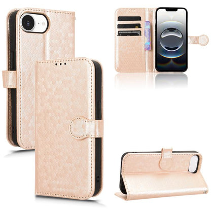 Honeycomb Dot Texture Leather Phone Case, For iPhone 16e, For iPhone 16 Pro Max, For iPhone 16 Pro, For iPhone 16 Plus