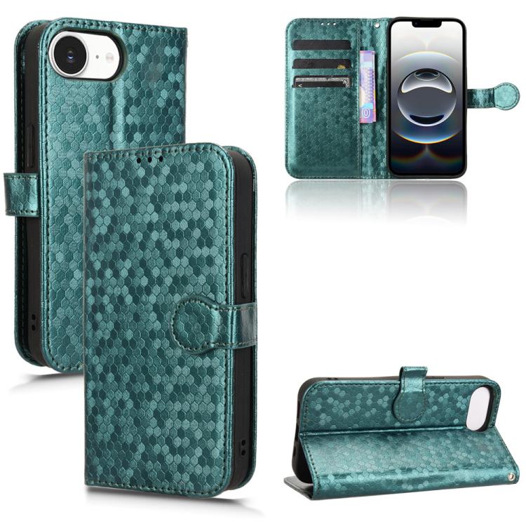 Honeycomb Dot Texture Leather Phone Case, For iPhone 16e, For iPhone 16 Pro Max, For iPhone 16 Pro, For iPhone 16 Plus