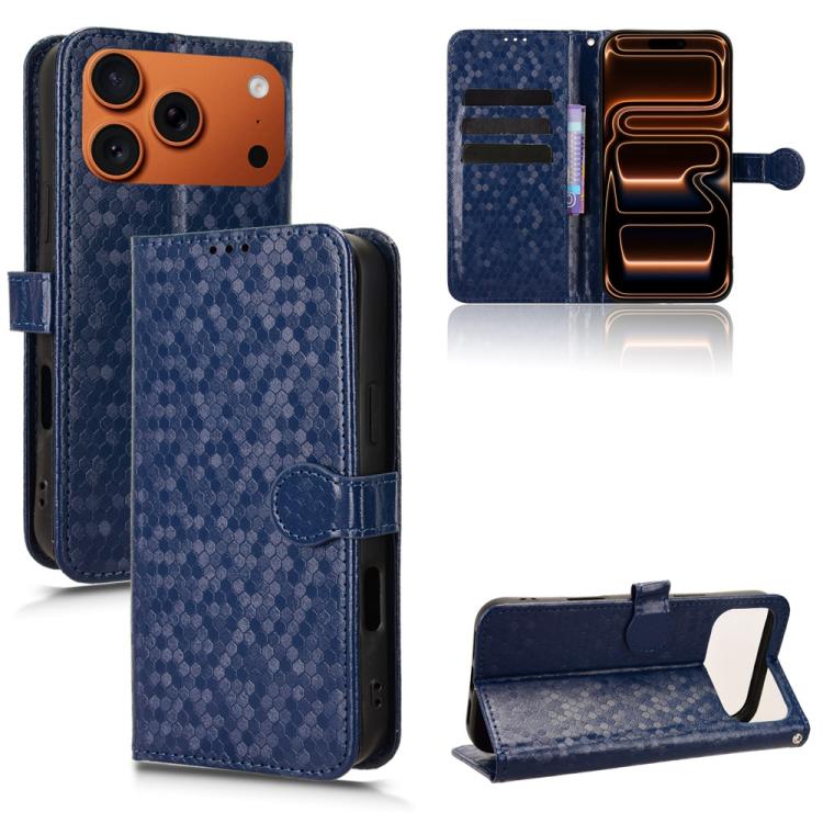 Honeycomb Dot Texture Leather Phone Case, For iPhone 17e / 16e, For iPhone 17 Pro Max, For iPhone 17 Pro, For iPhone 17