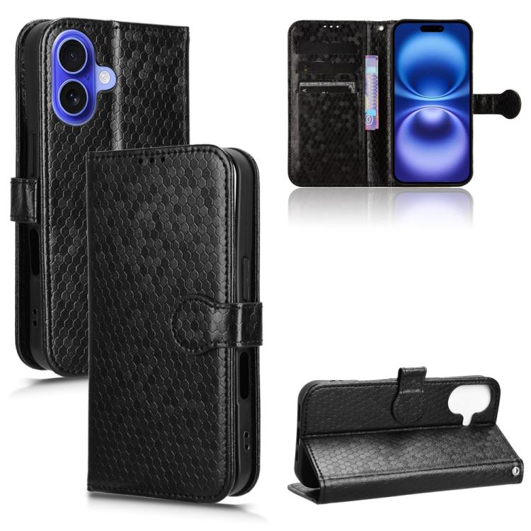 Honeycomb Dot Texture Leather Phone Case, For iPhone 17e / 16e, For iPhone 17 Pro Max, For iPhone 17 Pro, For iPhone 17