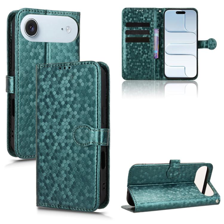 Honeycomb Dot Texture Leather Phone Case, For iPhone Air, For iPhone 16 Pro Max, For iPhone 16 Pro, For iPhone 16 Plus