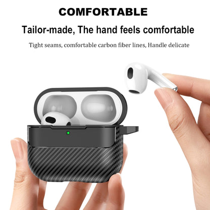 Carbon Fiber Texture Bluetooth Earphone Protective Case, For AirPods 4