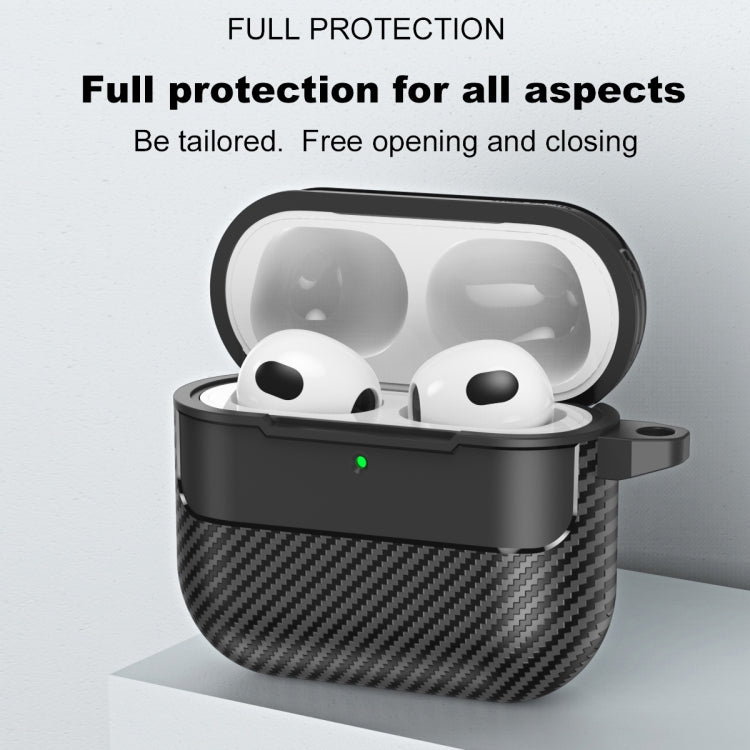 Carbon Fiber Texture Bluetooth Earphone Protective Case, For AirPods 4