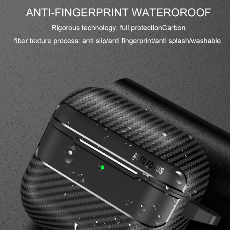 Carbon Fiber Texture Bluetooth Earphone Protective Case, For AirPods 5 / AirPods 4