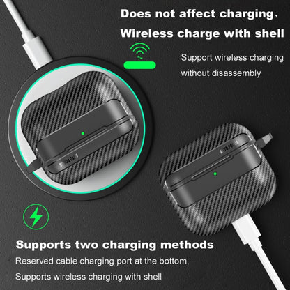 Carbon Fiber Texture Bluetooth Earphone Protective Case, For AirPods 4