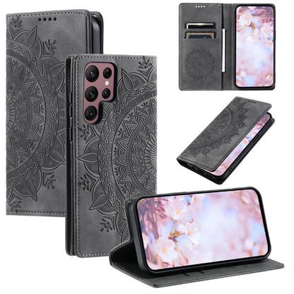 Totem Embossed Magnetic Leather Phone Case, For Samsung Galaxy S26+ 5G, For Samsung Galaxy S26 Ultra 5G, For Samsung Galaxy S26 5G, For Samsung Galaxy S25 FE 5G