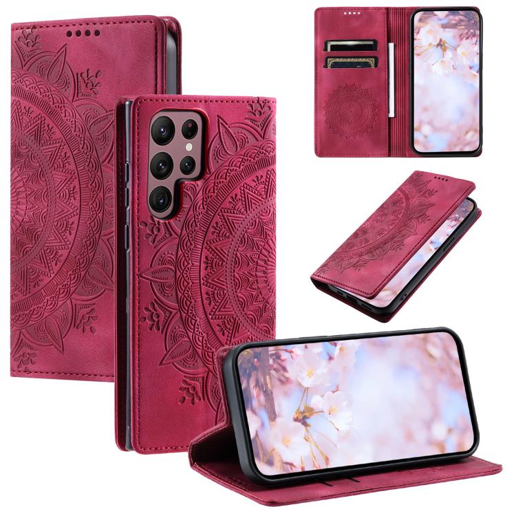 Totem Embossed Magnetic Leather Phone Case, For Samsung Galaxy S26+ 5G, For Samsung Galaxy S26 Ultra 5G, For Samsung Galaxy S26 5G, For Samsung Galaxy S25 FE 5G
