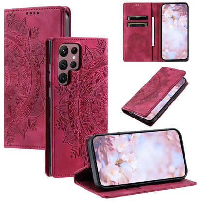 Totem Embossed Magnetic Leather Phone Case, For Samsung Galaxy S26+ 5G, For Samsung Galaxy S26 Ultra 5G, For Samsung Galaxy S26 5G, For Samsung Galaxy S25 FE 5G