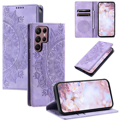 Totem Embossed Magnetic Leather Phone Case, For Samsung Galaxy S26+ 5G, For Samsung Galaxy S26 Ultra 5G, For Samsung Galaxy S26 5G, For Samsung Galaxy S25 FE 5G