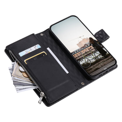 Glitter Lattice Zipper Wallet Leather Phone Case, For Samsung Galaxy S25+ 5G, For Samsung Galaxy S25 Ultra 5G