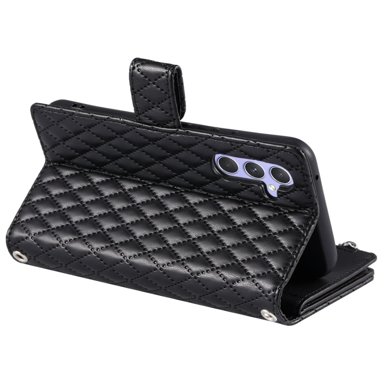 Glitter Lattice Zipper Wallet Leather Phone Case, For Samsung Galaxy S25+ 5G, For Samsung Galaxy S25 Ultra 5G