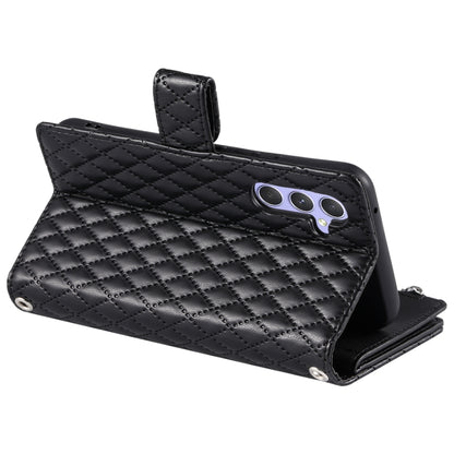 Glitter Lattice Zipper Wallet Leather Phone Case, For Samsung Galaxy S25+ 5G, For Samsung Galaxy S25 Ultra 5G