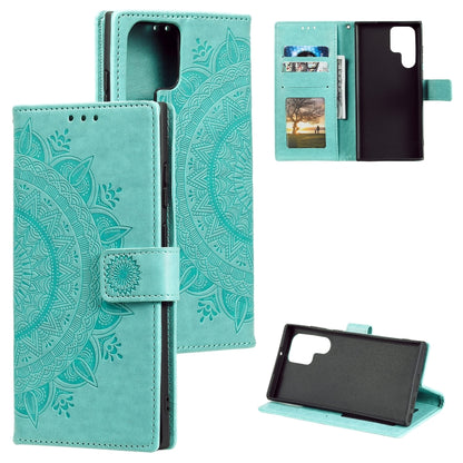 Totem Flower Embossed Leather Phone Case with Lanyard, For Samsung Galaxy S25+ 5G, For Samsung Galaxy S25 Ultra 5G