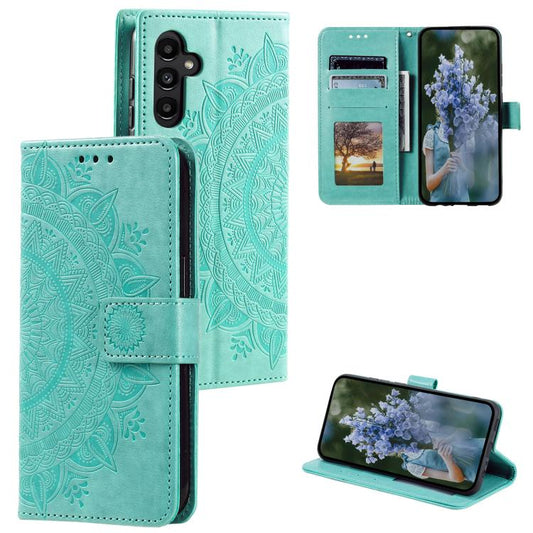 Totem Flower Embossed Leather Phone Case with Lanyard, For Samsung Galaxy S25 FE 5G, For Samsung Galaxy S25 Edge 5G, For Samsung Galaxy S25 5G