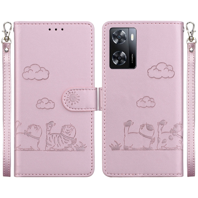 Cute Cats RFID Leather Phone Case, For OnePlus Nord CE 3 Lite, For OnePlus Nord 3, For OnePlus Nord N20 SE 4G, For OnePlus Nord 2T