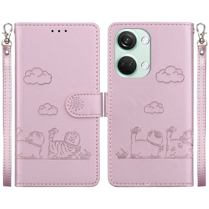 Cute Cats RFID Leather Phone Case, For OnePlus Nord CE 3 Lite, For OnePlus Nord 3, For OnePlus Nord N20 SE 4G, For OnePlus Nord 2T
