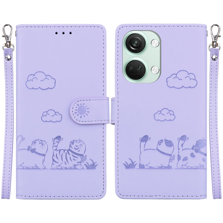 Cute Cats RFID Leather Phone Case, For OnePlus Nord CE 3 Lite, For OnePlus Nord 3, For OnePlus Nord N20 SE 4G, For OnePlus Nord 2T