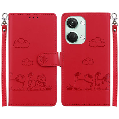Cute Cats RFID Leather Phone Case, For OnePlus Nord CE 3 Lite, For OnePlus Nord 3, For OnePlus Nord N20 SE 4G, For OnePlus Nord 2T