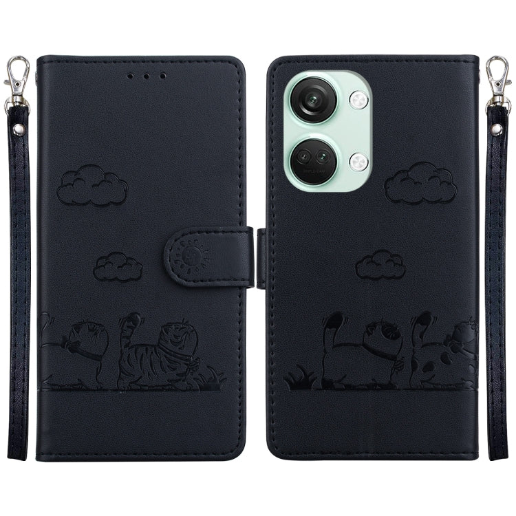 Cute Cats RFID Leather Phone Case, For OnePlus Nord CE 3 Lite, For OnePlus Nord 3, For OnePlus Nord N20 SE 4G, For OnePlus Nord 2T