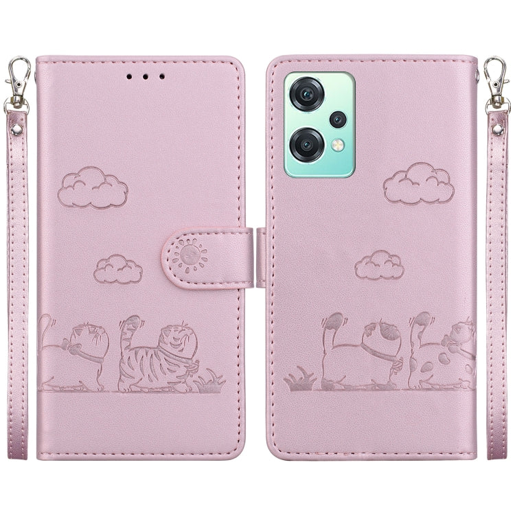 Cute Cats RFID Leather Phone Case, For OnePlus Nord CE 2 Lite 5G