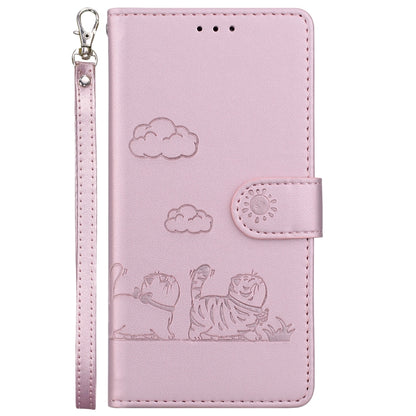 Cute Cats RFID Leather Phone Case, For OnePlus Nord CE 2 Lite 5G