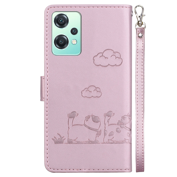 Cute Cats RFID Leather Phone Case, For OnePlus Nord CE 2 Lite 5G
