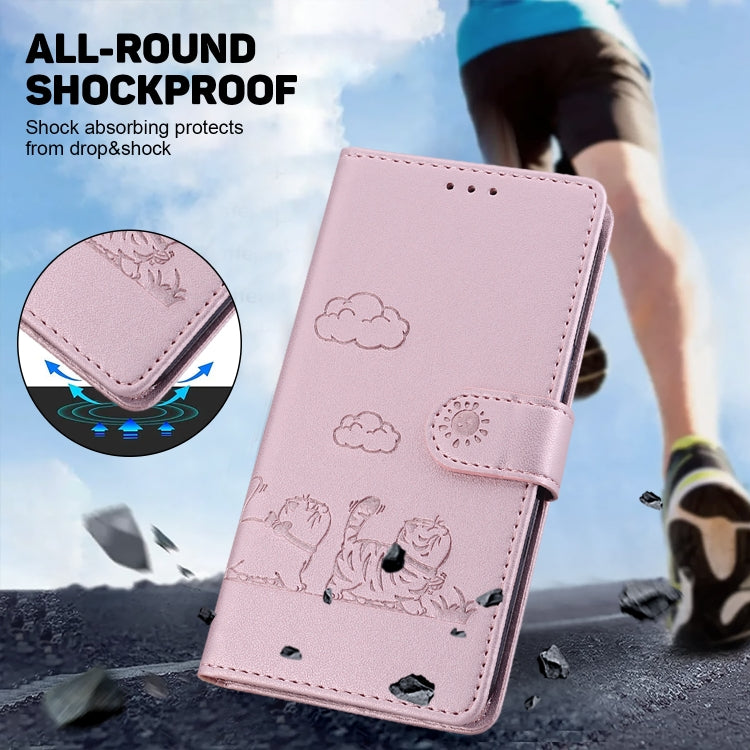 Cute Cats RFID Leather Phone Case, For OnePlus Nord CE 2 Lite 5G